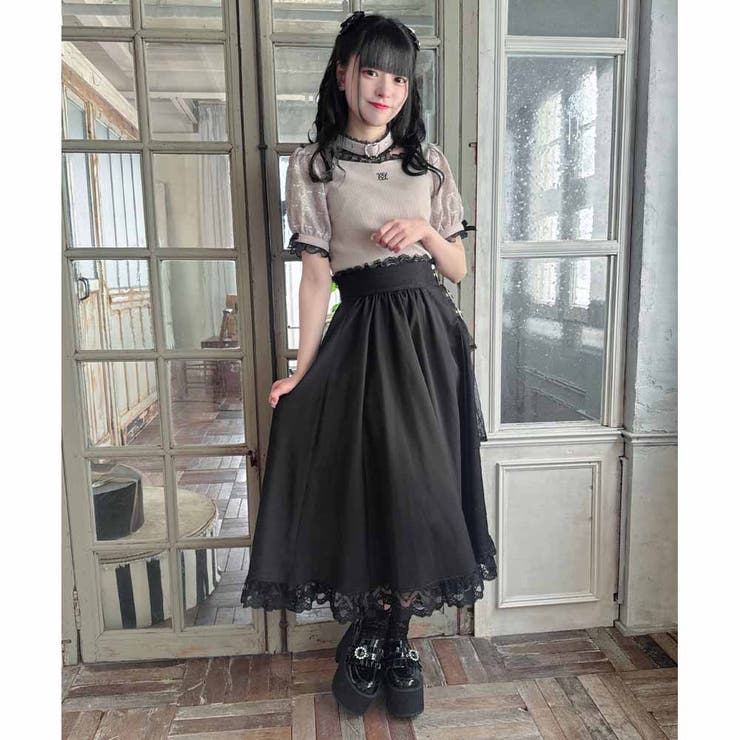 アシメ切替ロングスカート[品番：RJTW0002450]｜ROJITA