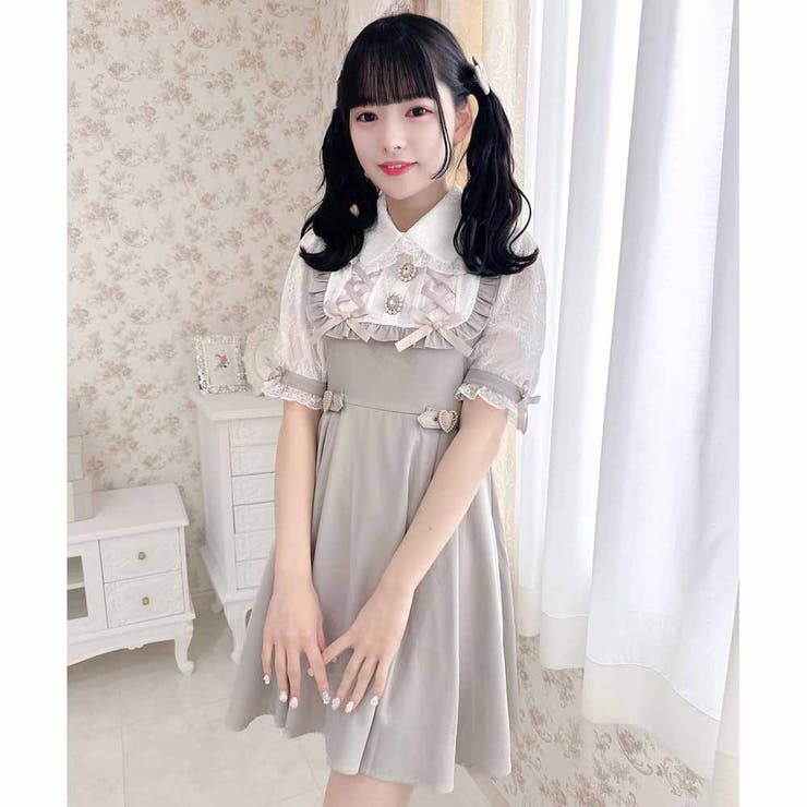 rose charm cotton race mini onepiece – BUNNY APARTMENT