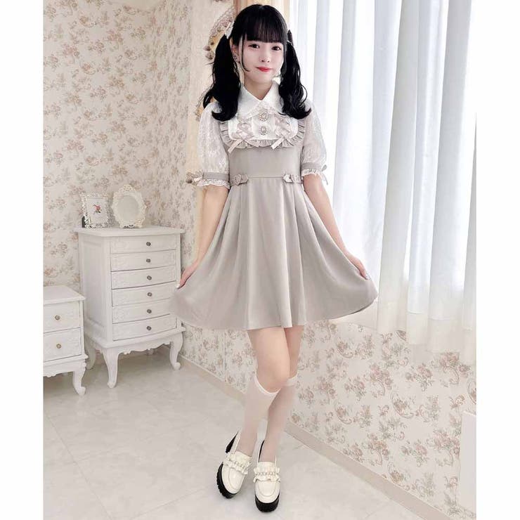 クラシック ヨークレースアップワンピース[品番：RJTW0002418]｜ROJITA ワンピース