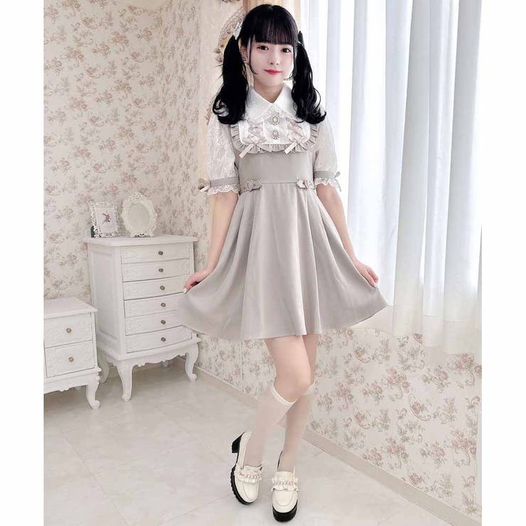ヨークレースアップワンピース[品番：RJTW0002418]｜ROJITA