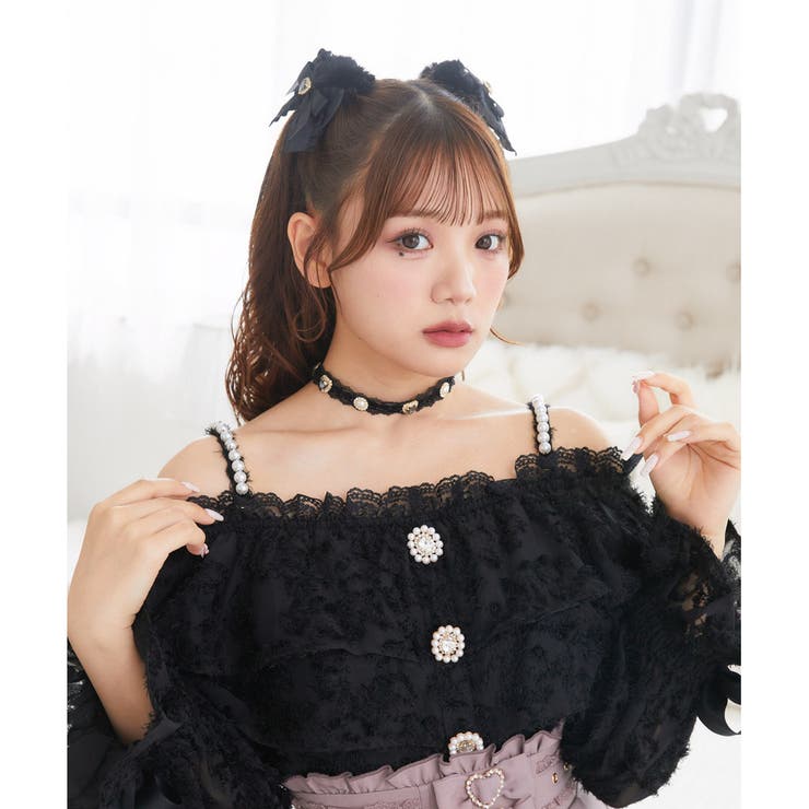 フリルリボン付きファーシュシュSET[品番：RJTW0001813]｜ROJITA