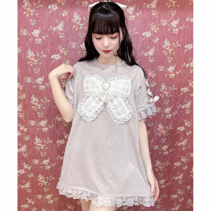ロジータ ROJITA リボンデザインビッグTシャツ （ホワイト） リボンデザインビッグTシャツ[品番：RJTW0002440]｜ROJITA