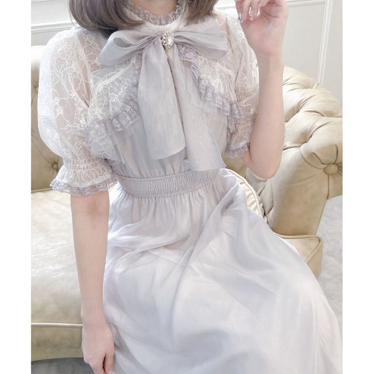 シアースリーブ半袖ロングワンピース | ROJITA | 詳細画像15 