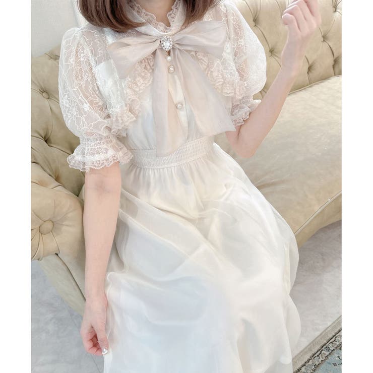 シアースリーブ半袖ロングワンピース | ROJITA | 詳細画像31 