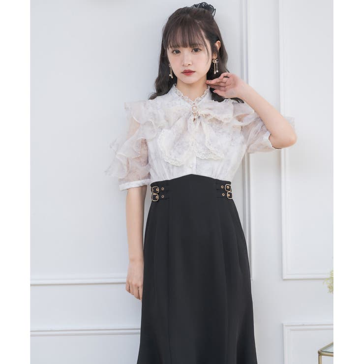 花柄ドッキングロングワンピース[品番：RJTW0002427]｜ROJITA