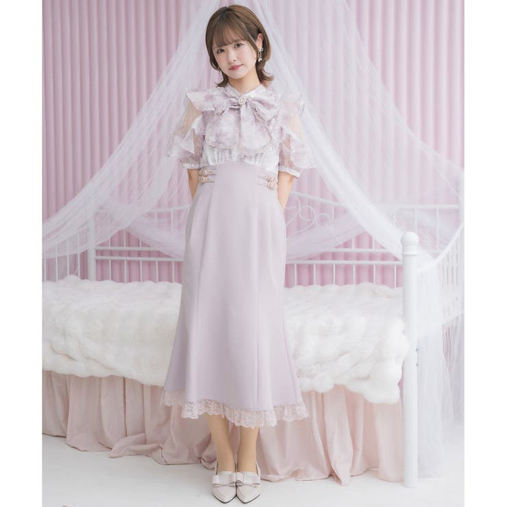 花柄ドッキングロングワンピース[品番：RJTW0002427]｜ROJITA