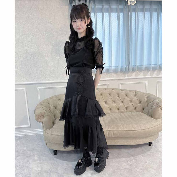 RED VALENTINO タフタスカート　ブラック RED VALENTINO タフタスカート ブラック