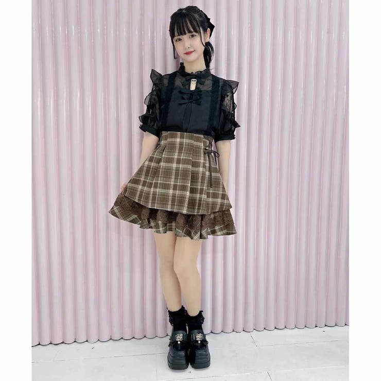【人気ショップが最安値挑戦！】 トリプルリボンシアーブラウス[品番：RJTW0002452]｜ROJITA その他