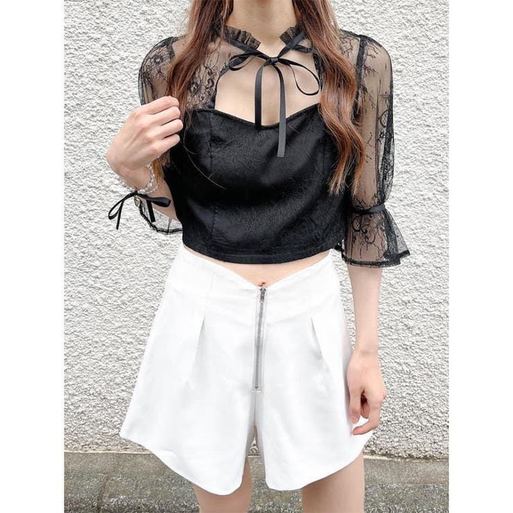 美品】 cygne / シーニュ | ボウタイリボン バンドカラーシャツ
