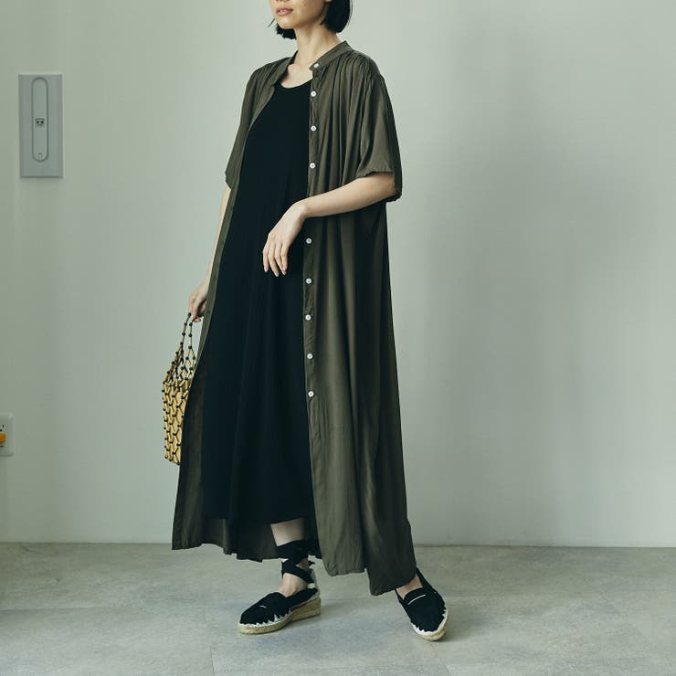 スタンドカラーシャツワンピース 品番 Rsmw Ecrire エクリール のレディースファッション通販 Shoplist ショップリスト