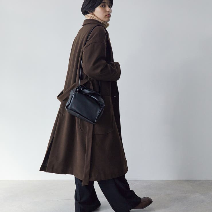 リボン付きマキシ丈 ドロップショルダービッグポケットオーバーチェスターコート 品番 Rsmw Ecrire エクリール のレディースファッション通販 Shoplist ショップリスト