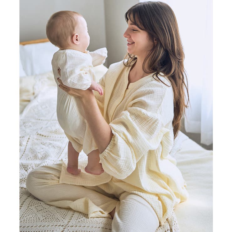 マタニティパジャマ ダブルガーゼ パンツ付き | マタニティウェア・ランジェリーのRosemadame  | 詳細画像13 