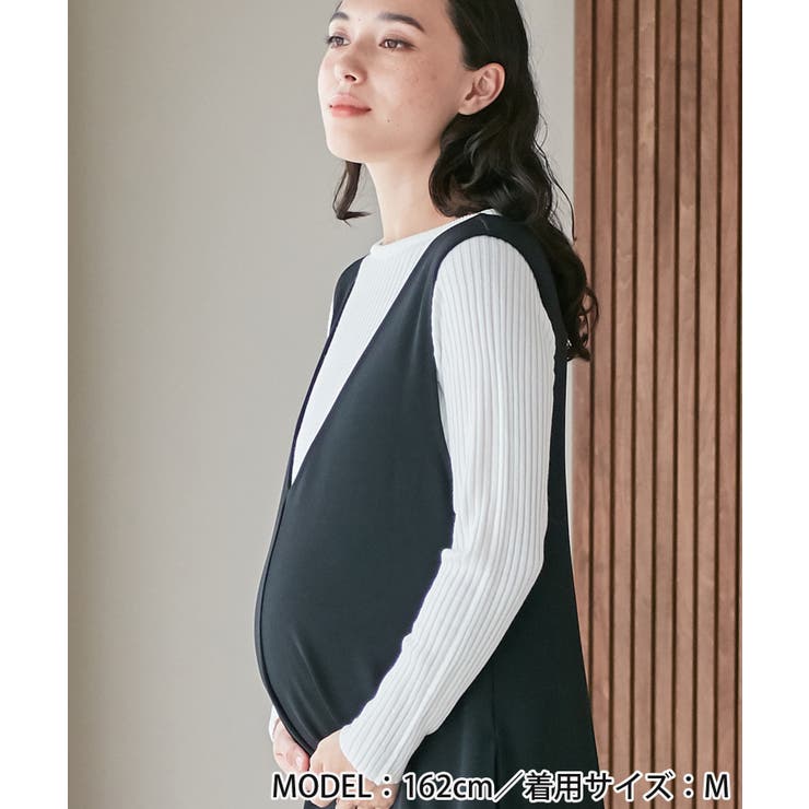 らくらく授乳 リブニットトップス リブニット 授乳楽々 | マタニティウェア・ランジェリーのRosemadame  | 詳細画像15 