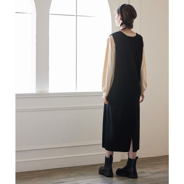 Vネックニットジャンスカ×スムースカットソー 2点セット アンサンブル | マタニティウェア・ランジェリーのRosemadame  | 詳細画像9 