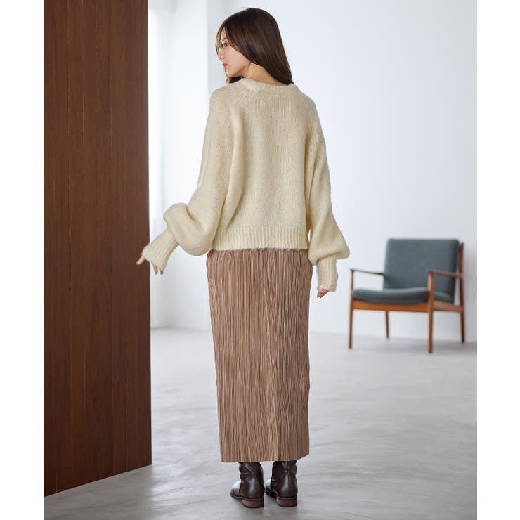 お腹リブスカート プリーツスカート セルフカット | マタニティウェア・ランジェリーのRosemadame  | 詳細画像12 