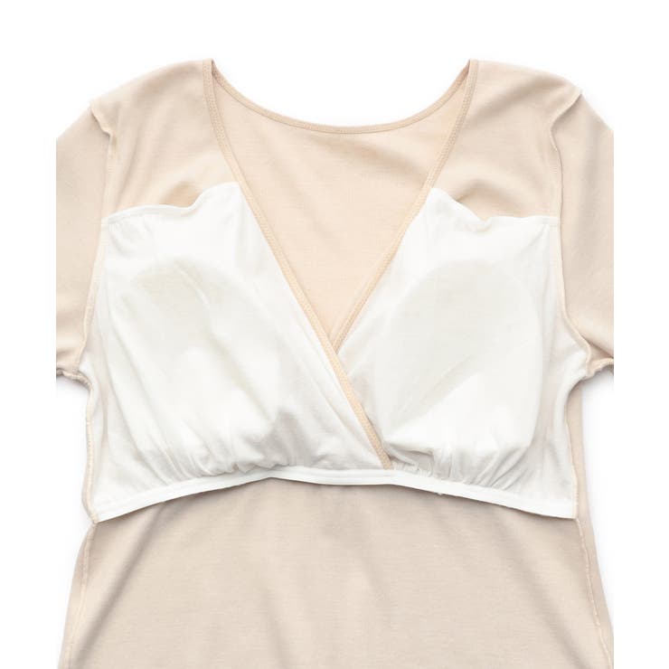 裏起毛マタニティインナー カシュクール授乳インナー 長袖 | マタニティウェア・ランジェリーのRosemadame  | 詳細画像13 