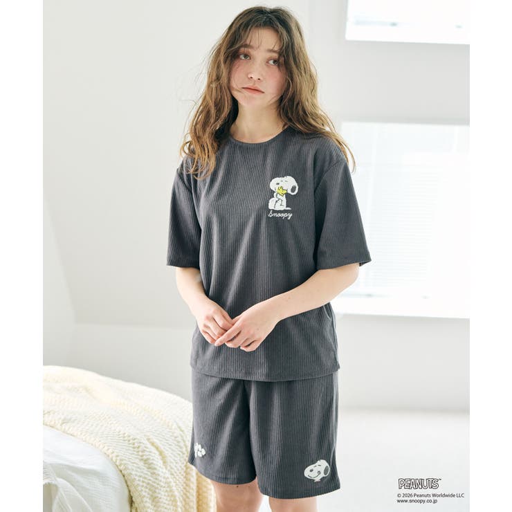 【PEANUTS ピーナッツ】スヌーピー パイルリブパンツ | 推部屋plus | 詳細画像9 