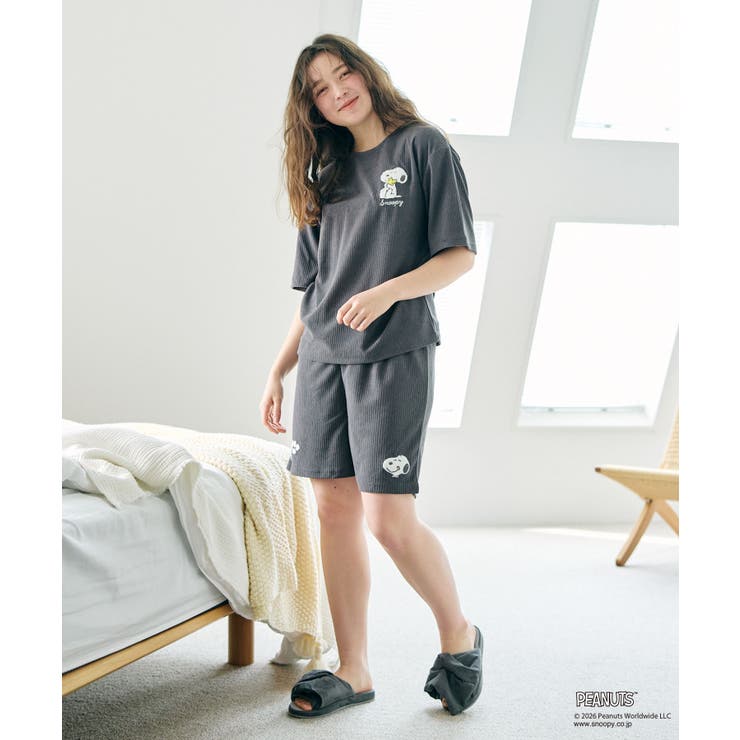 【PEANUTS ピーナッツ】スヌーピー パイルリブパンツ | 推部屋plus | 詳細画像14 