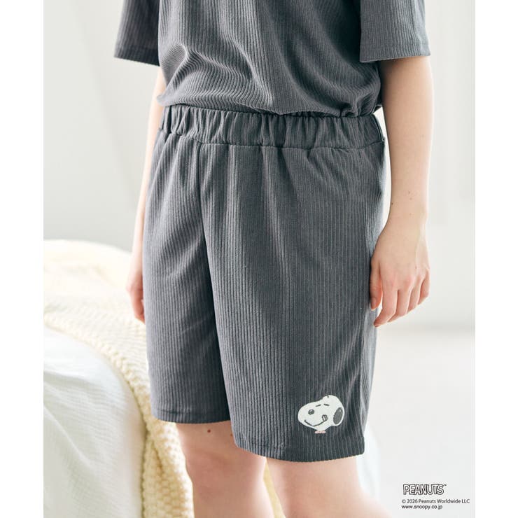 【PEANUTS ピーナッツ】スヌーピー パイルリブパンツ | 推部屋plus | 詳細画像8 