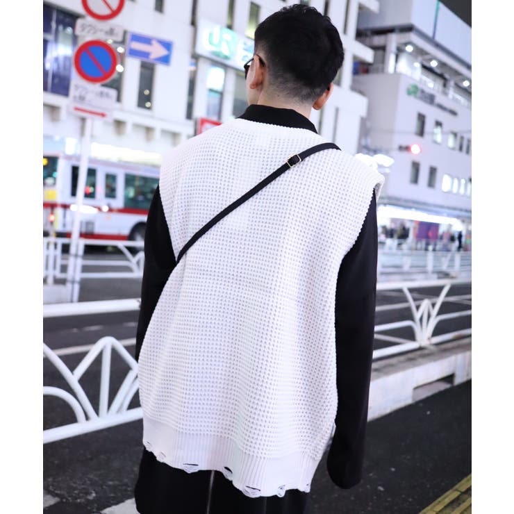 JMLOVERSIZEDKNIT VEST/オーバーサイズニットベスト[品番：RVSM0001007]｜rovtski（ロフトスキー  ）のメンズファッション通販｜SHOPLIST（ショップリスト）