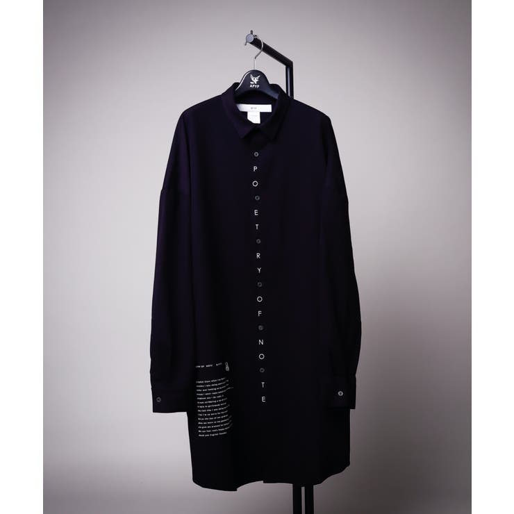 AFYF EMB LONG SHIRT/オーバーサイズ 刺繍ロングシャツ[品番