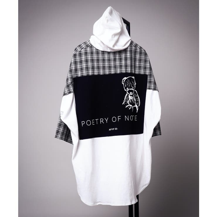 AFYF MIX HOOD SHIRT/オーバーサイズ ミックスフードシャツ[品番：RVSM0002485]｜rovtski（ロフトスキー  ）のメンズファッション通販｜SHOPLIST（ショップリスト）