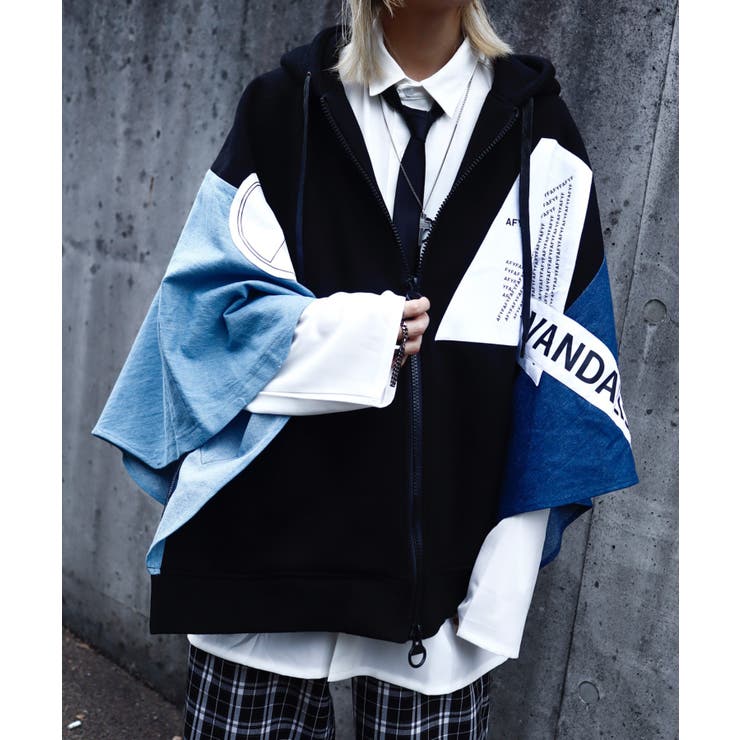 AFYF VANDALISMTRILINGUAL PONCHO[品番：RVSM0002563]｜rovtski（ロフトスキー  ）のメンズファッション通販｜SHOPLIST（ショップリスト）