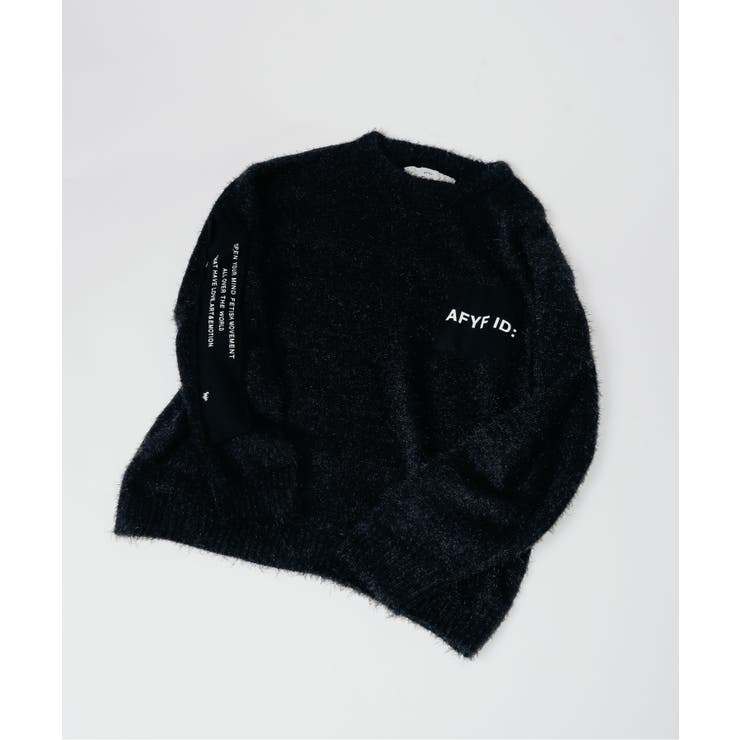 BLACK】AFYFSHAGGY CREW NECK[品番：RVSM0002599]｜rovtski（ロフト