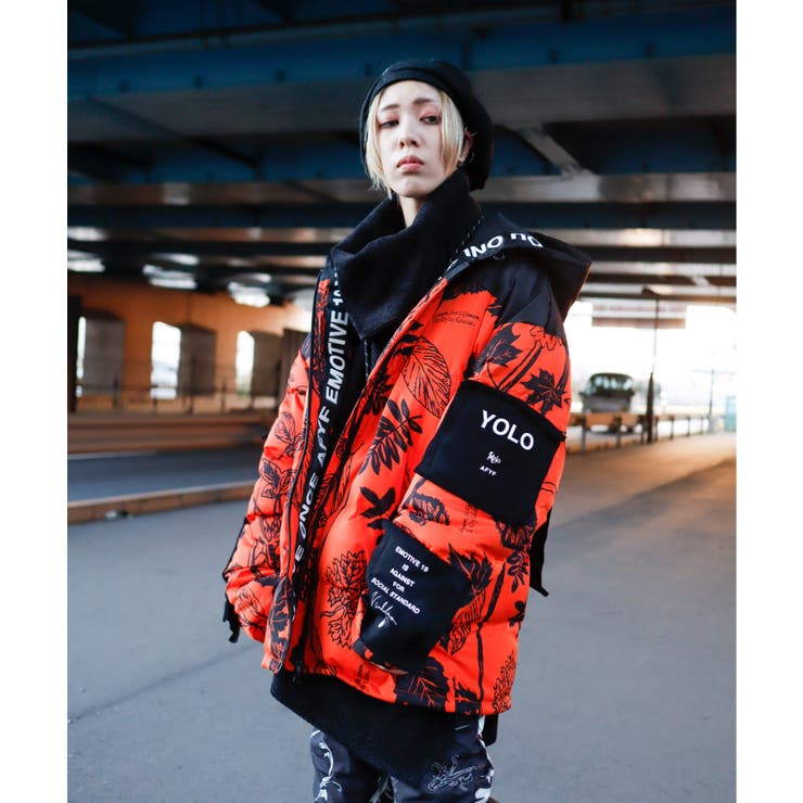 【グラデBLK】【ビッグシルエット】AFYF 2019AW  オーバーサイズテープ中綿ブルゾン[品番：RVSM0000714]｜rovtski（ロフトスキー  ）のメンズファッション通販｜SHOPLIST（ショップリスト）