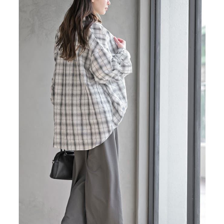 変形スリーブ裾タック多釦ブラウス | rps | 詳細画像12 