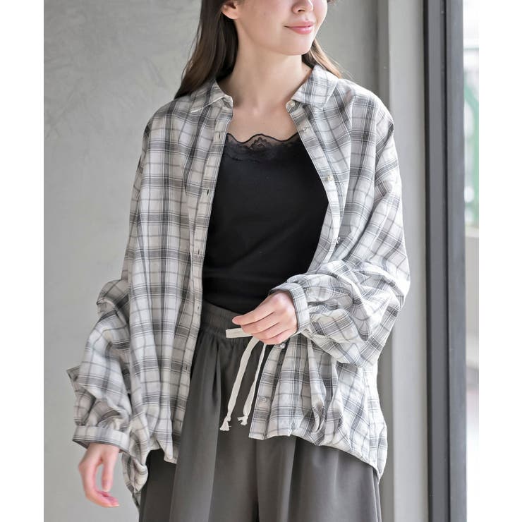 変形スリーブ裾タック多釦ブラウス | rps | 詳細画像14 