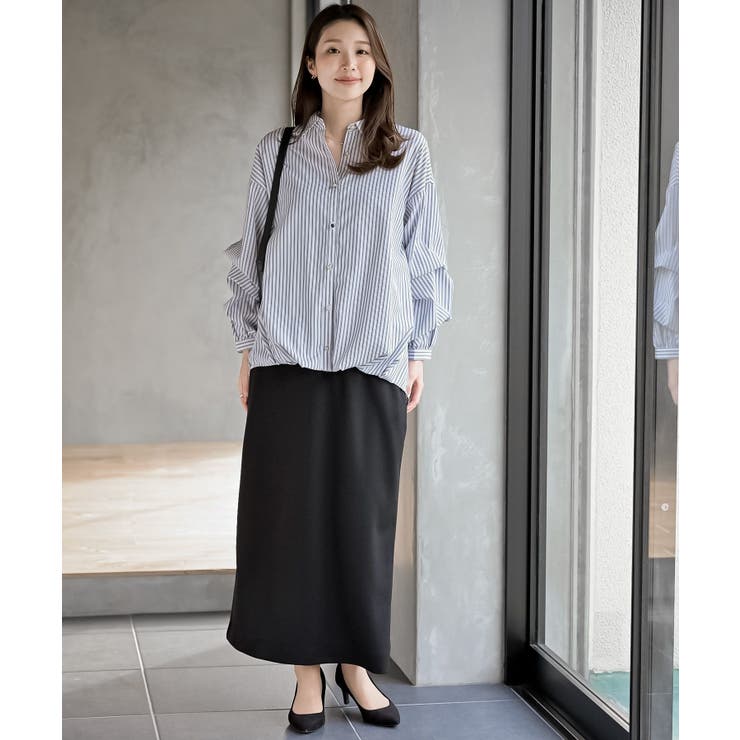 変形スリーブ裾タック多釦ブラウス | rps | 詳細画像2 