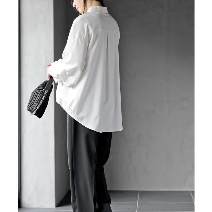 変形スリーブ裾タック多釦ブラウス | rps | 詳細画像20 