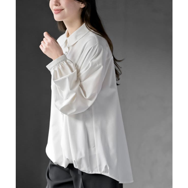 変形スリーブ裾タック多釦ブラウス | rps | 詳細画像23 
