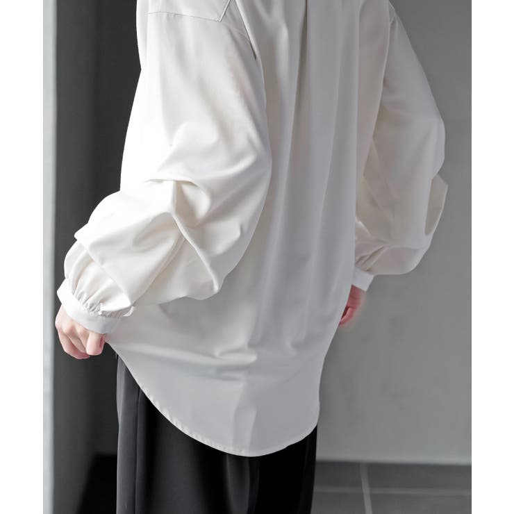 変形スリーブ裾タック多釦ブラウス | rps | 詳細画像24 