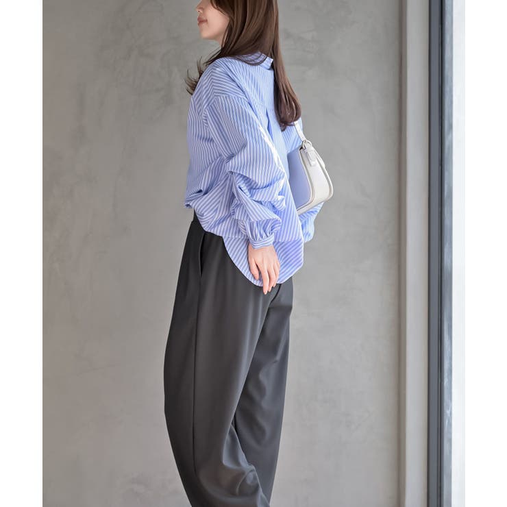 変形スリーブ裾タック多釦ブラウス | rps | 詳細画像27 