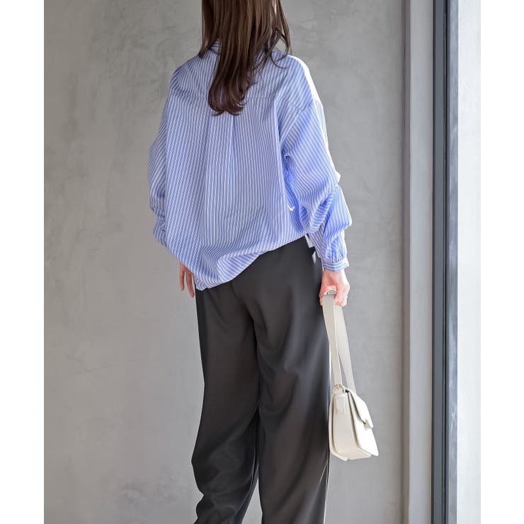 変形スリーブ裾タック多釦ブラウス | rps | 詳細画像28 