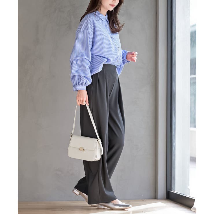 変形スリーブ裾タック多釦ブラウス | rps | 詳細画像29 