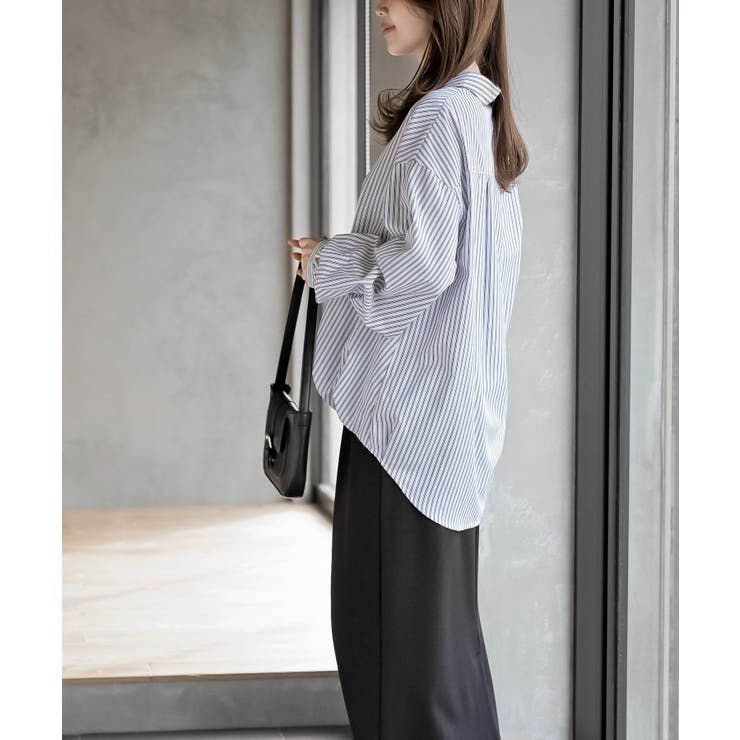 変形スリーブ裾タック多釦ブラウス | rps | 詳細画像3 