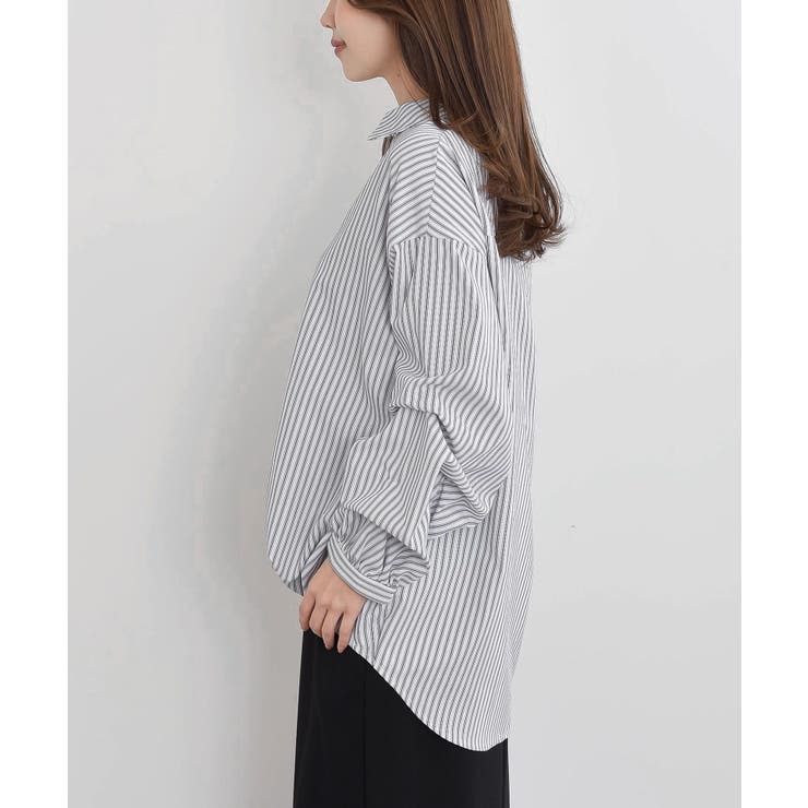 変形スリーブ裾タック多釦ブラウス | rps | 詳細画像34 