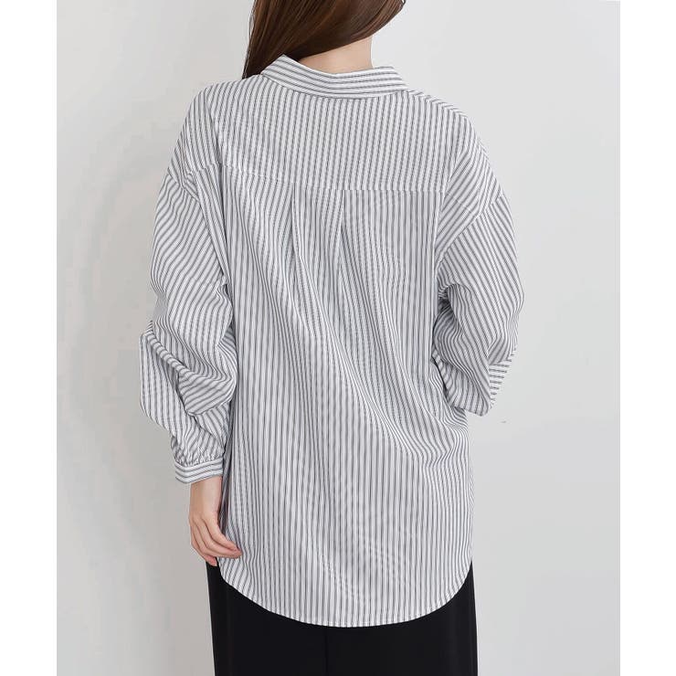 変形スリーブ裾タック多釦ブラウス | rps | 詳細画像35 