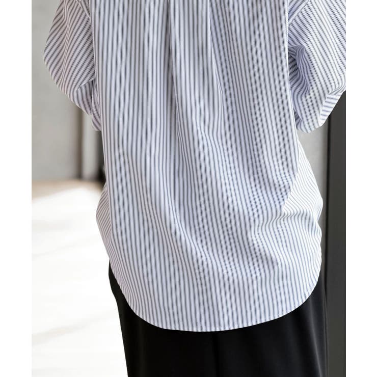 変形スリーブ裾タック多釦ブラウス | rps | 詳細画像8 