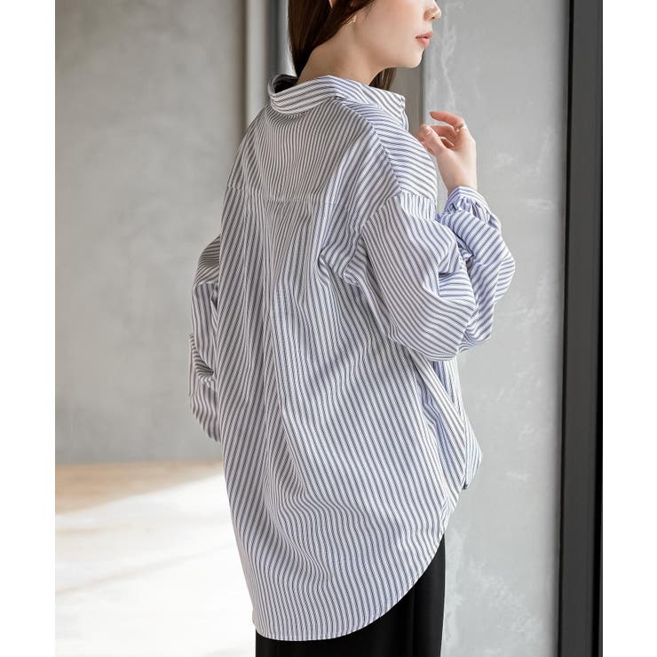 変形スリーブ裾タック多釦ブラウス | rps | 詳細画像9 