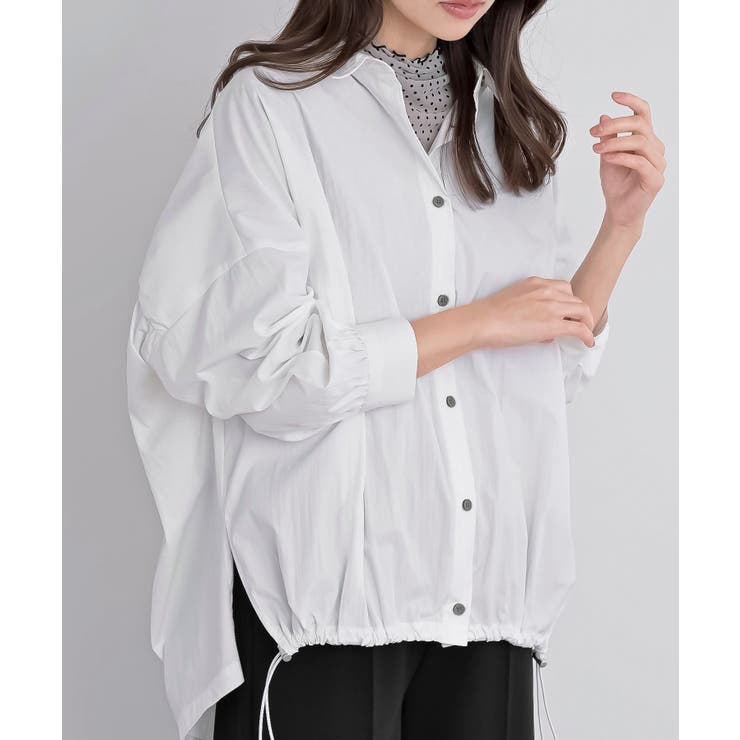 オフホワイト | バックギャザードロストブルゾンシャツ | rps