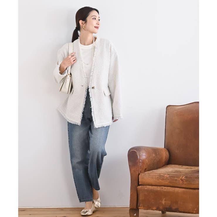 ツイードノーカラージャケット | rps | 詳細画像11 