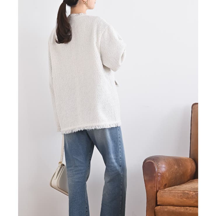 ツイードノーカラージャケット | rps | 詳細画像13 