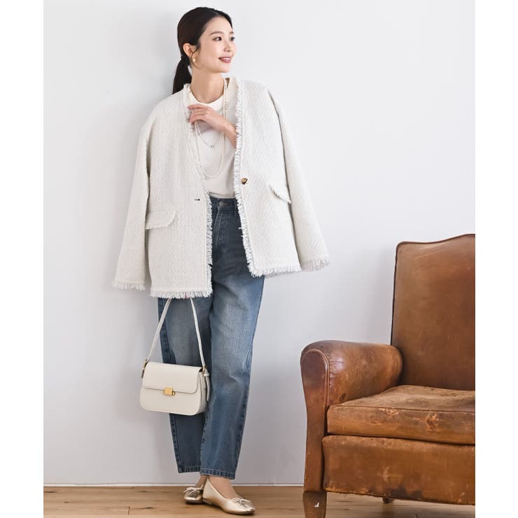 ツイードノーカラージャケット | rps | 詳細画像17 