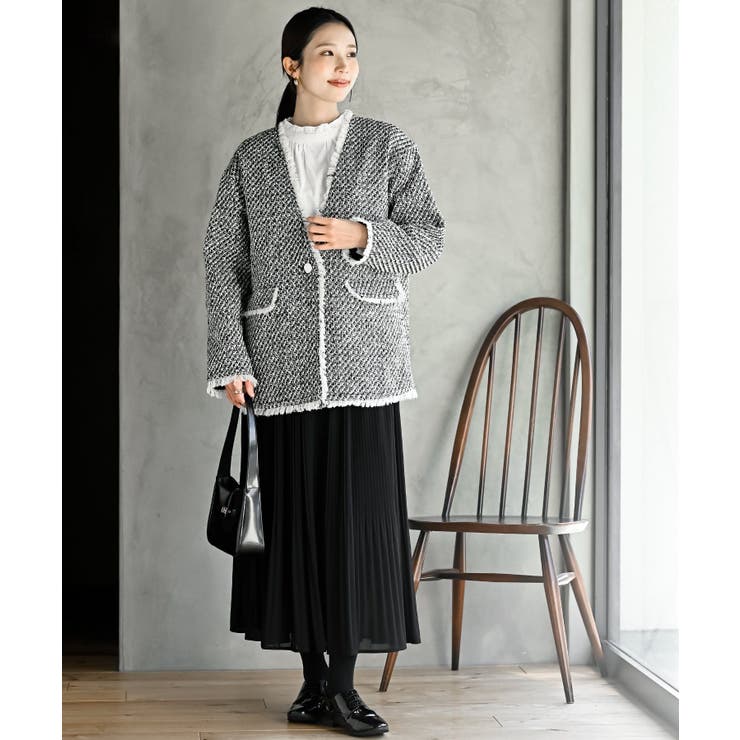 ツイードノーカラージャケット | rps | 詳細画像18 