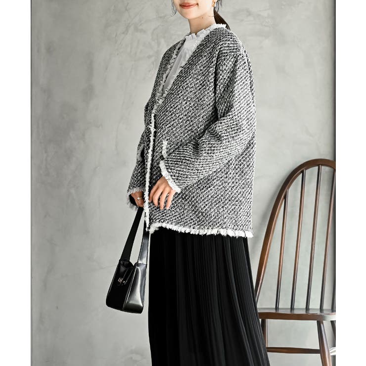 ツイードノーカラージャケット | rps | 詳細画像19 