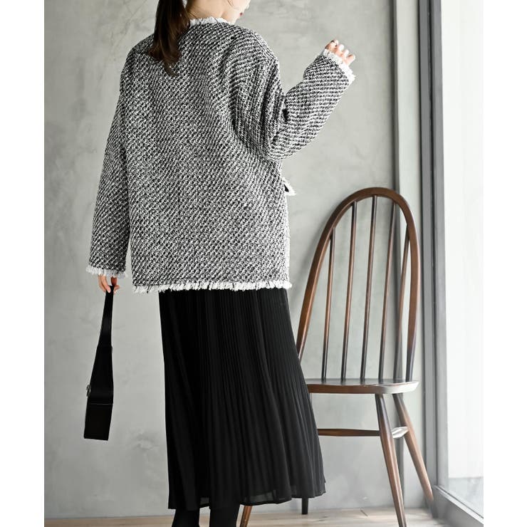 ツイードノーカラージャケット | rps | 詳細画像20 